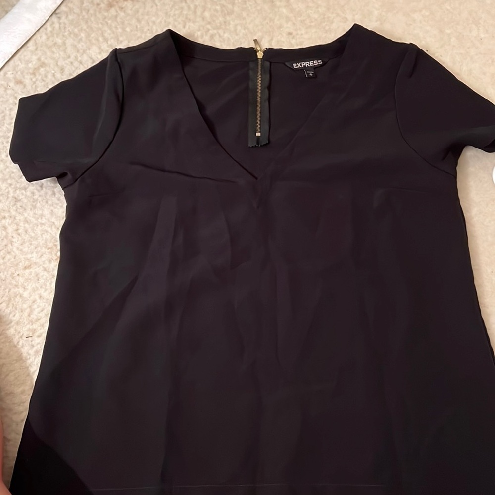 Express Black V-Neck Blouse